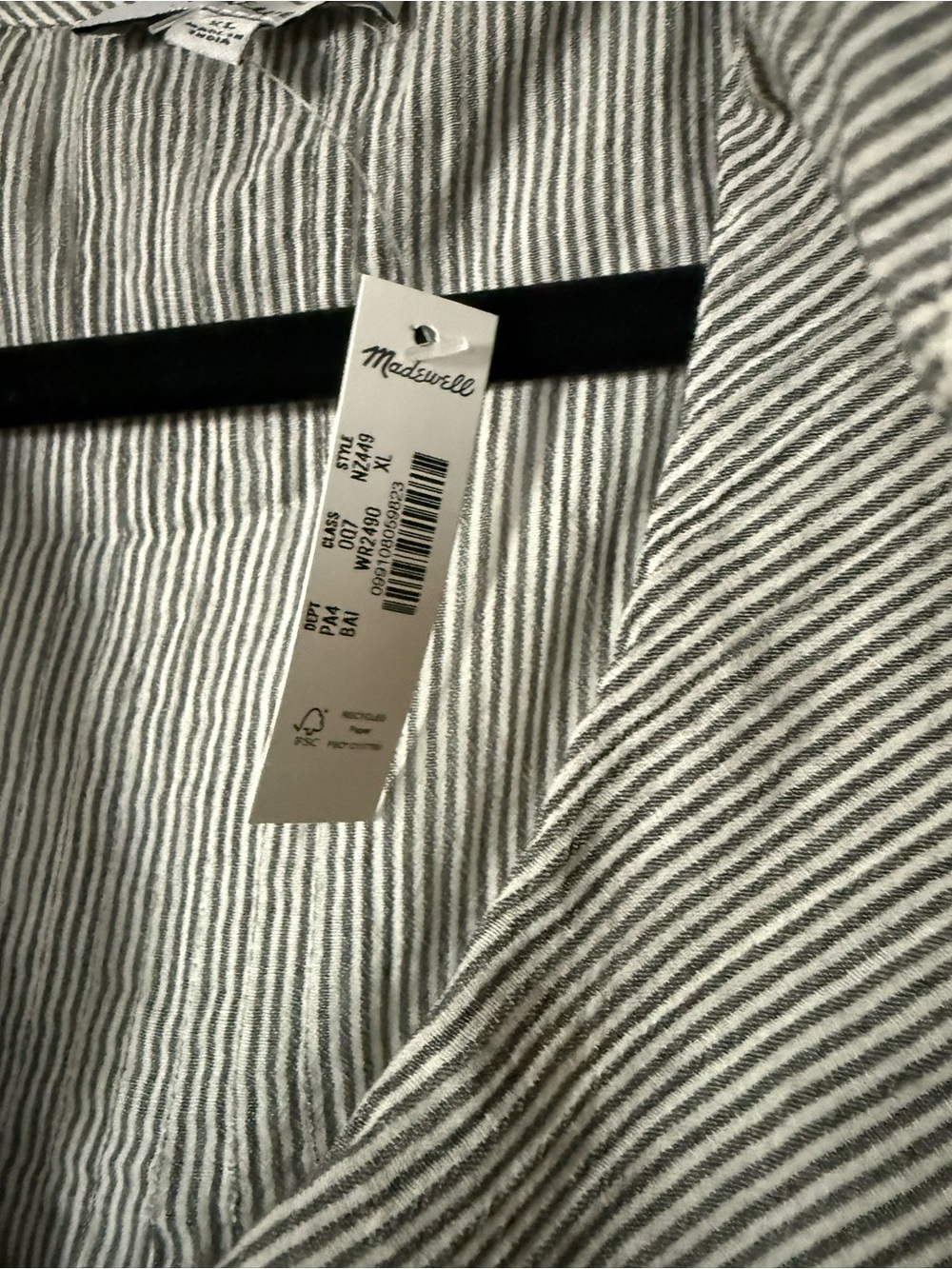 Madewell Blaire Mini Dress in Black And Ivory Micro Stripe - Picture 4 of 10